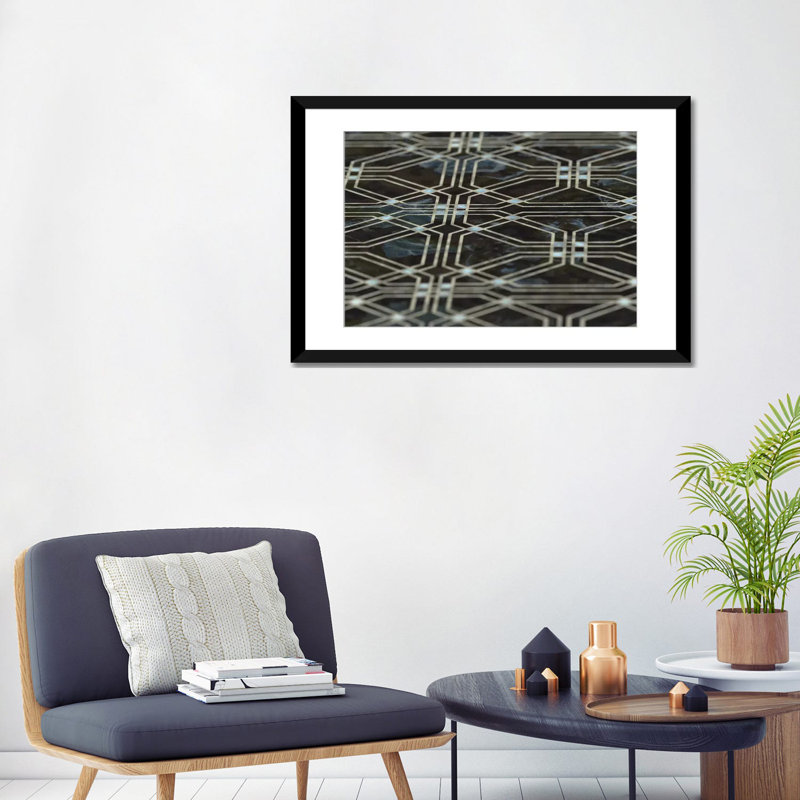 « edge », impression sur toile, Papier d'art encadré noir, H 16 po x l 24 po x P 1 po, Blanc