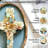 Coastal Shell Cross Wreath 13"