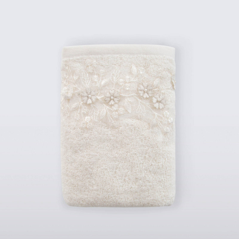 Débarbouillette 100% coton Beaty, Écru