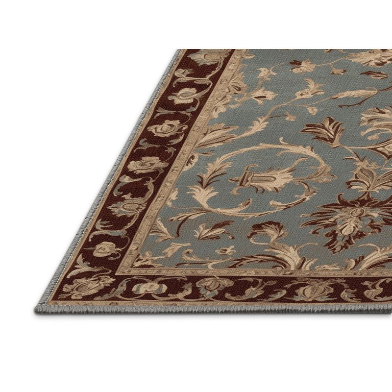 Tapis gris français lavable à la machine, Carré 4 pi