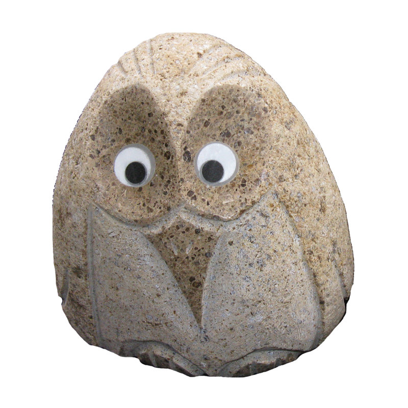 Statue d'oiseau en pierre 6 "H Boulder Stone Age Creations