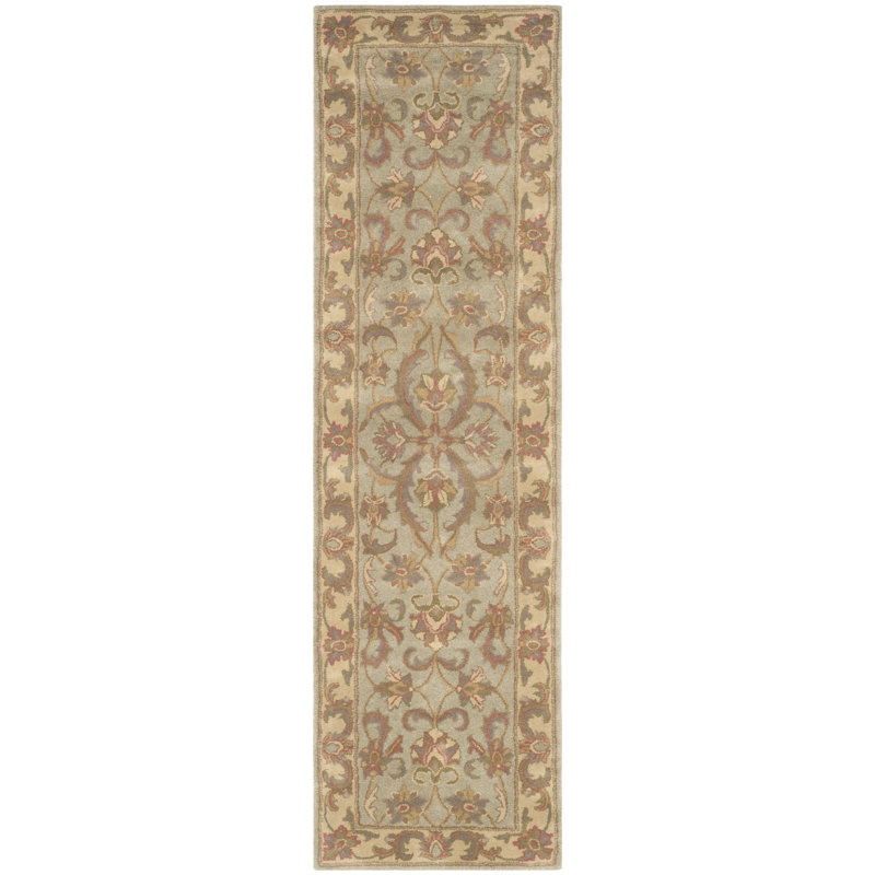 Tapis oriental en laine touffeté à la main Taylor, Tapis de couloir 2 pi 3 po x 8 pi