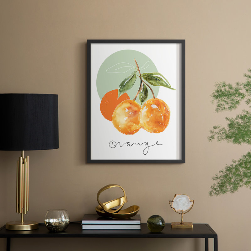 " Orange ", Black, 30" H x 24" W