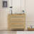 31.94" 3 Storage Unit. Natural & . For Dining Room, Bedroom. Spacious Practical Cabinet For Home Organization. , Oak Finish. Ample Space, Functional Piece