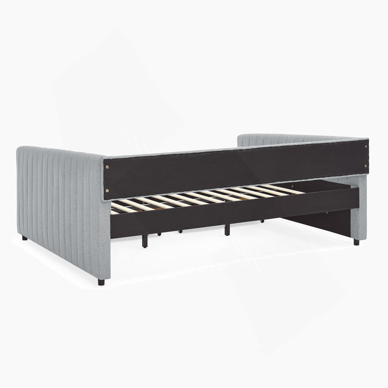 Grand lit beige, Gris