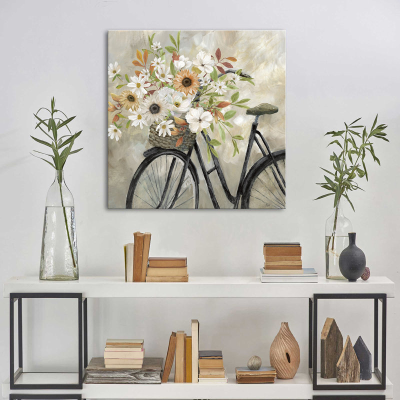 "Autumn's Bike" par Nan, reproduction sur toile, H 24 po x l 24 po x P 1,5 po