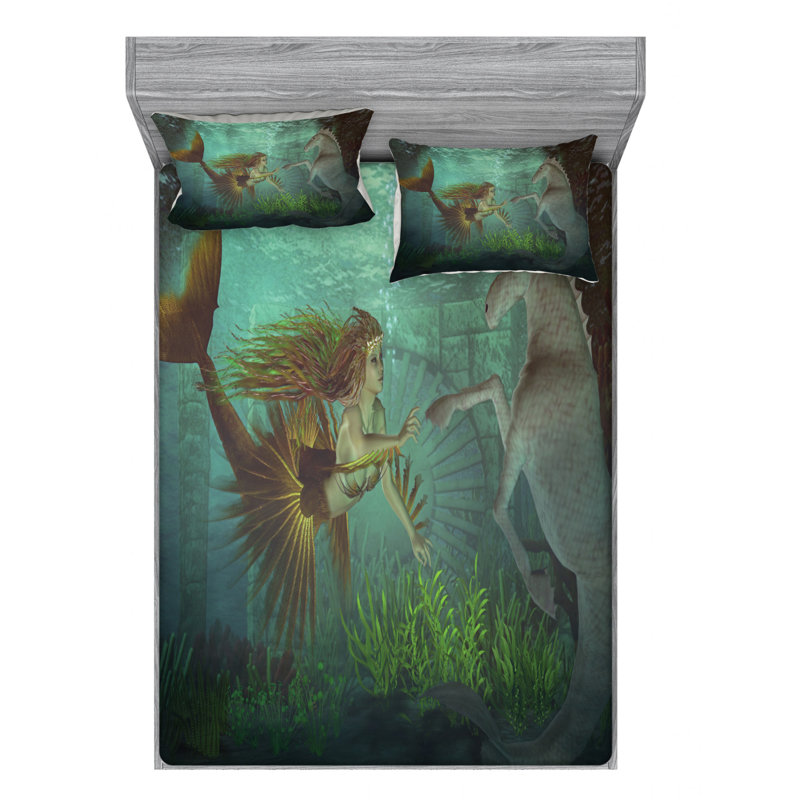 Microfiber Sheet Set, Queen Sheet Set + Fitted Sheet + 2 Pillowcases