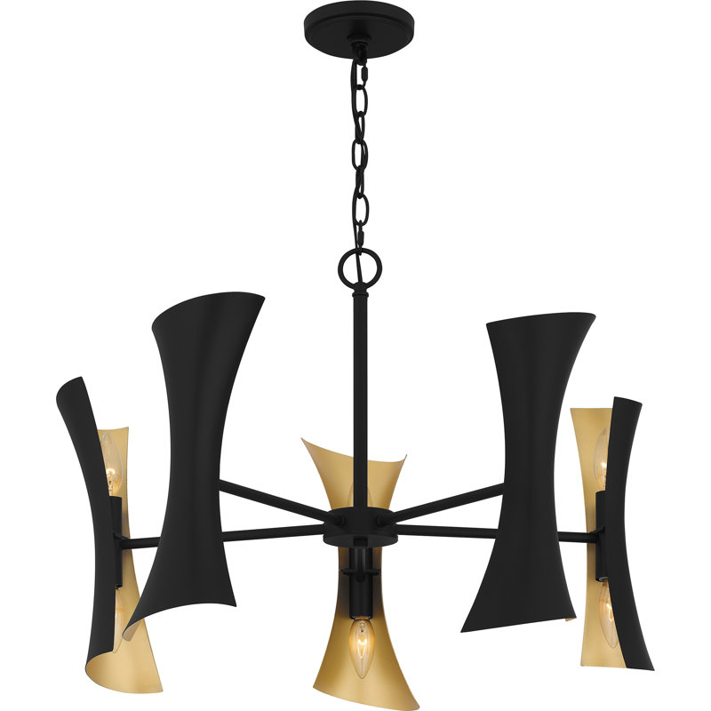 Lustre noir mat 10 lumières Betties