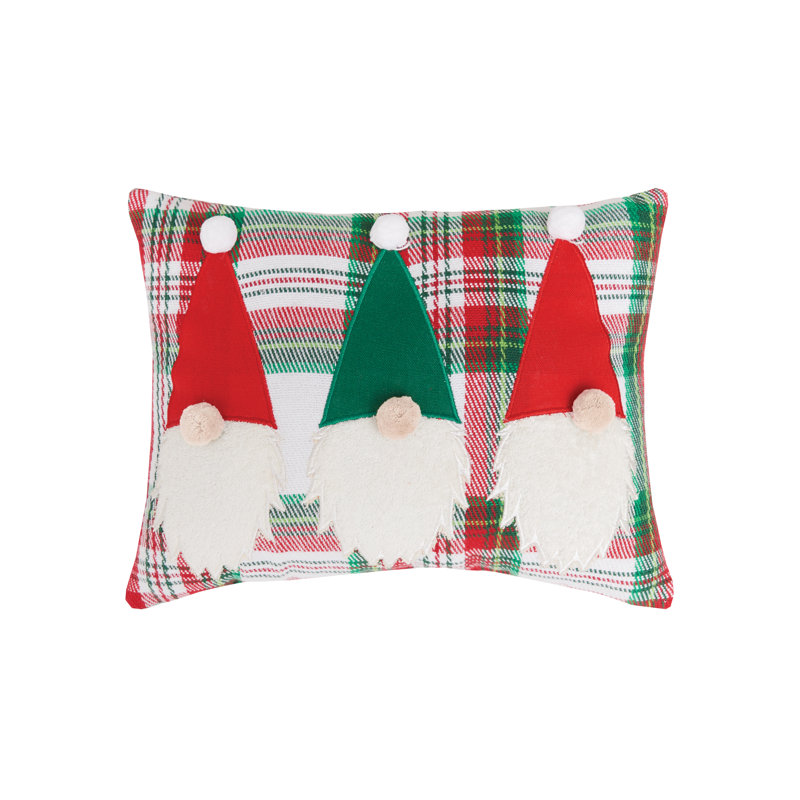  Gnome Trio Applique Throw Pillow