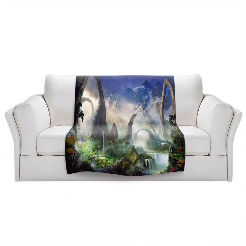 Hand Woven Throw Blanket, 51" W x 60" L