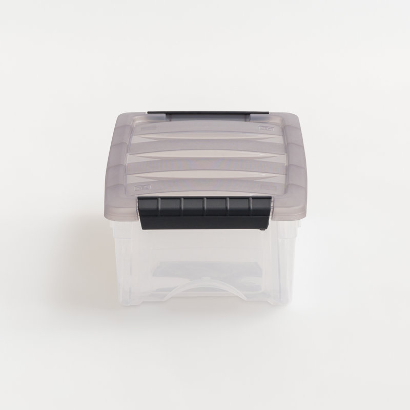 Clear Stackable Plastic Storage Box with Latching Lid, 5 Qt.