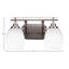 Barre d'éclairage de salle de bain 2 lumières Alirra avec verre matriciel de 5 po-519805172-519805175