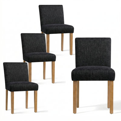 Set Of 4 Upholstered 18.5'' Seat Height Solid Wood Dining Chair