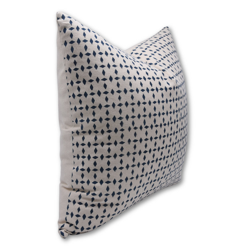 Fabdivine Hand Block Print Cushion Cover Artisan Cotton Decorative Pillow for Home Décor- Diamond, 14" x 14", Square