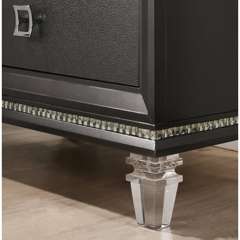 Ensemble de chambre avec lit plateforme 3 pièces Karter, Très grand lit Eastern