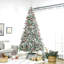 Arbre de Noël artificiel enneigé 9 pi avec branches réalistes