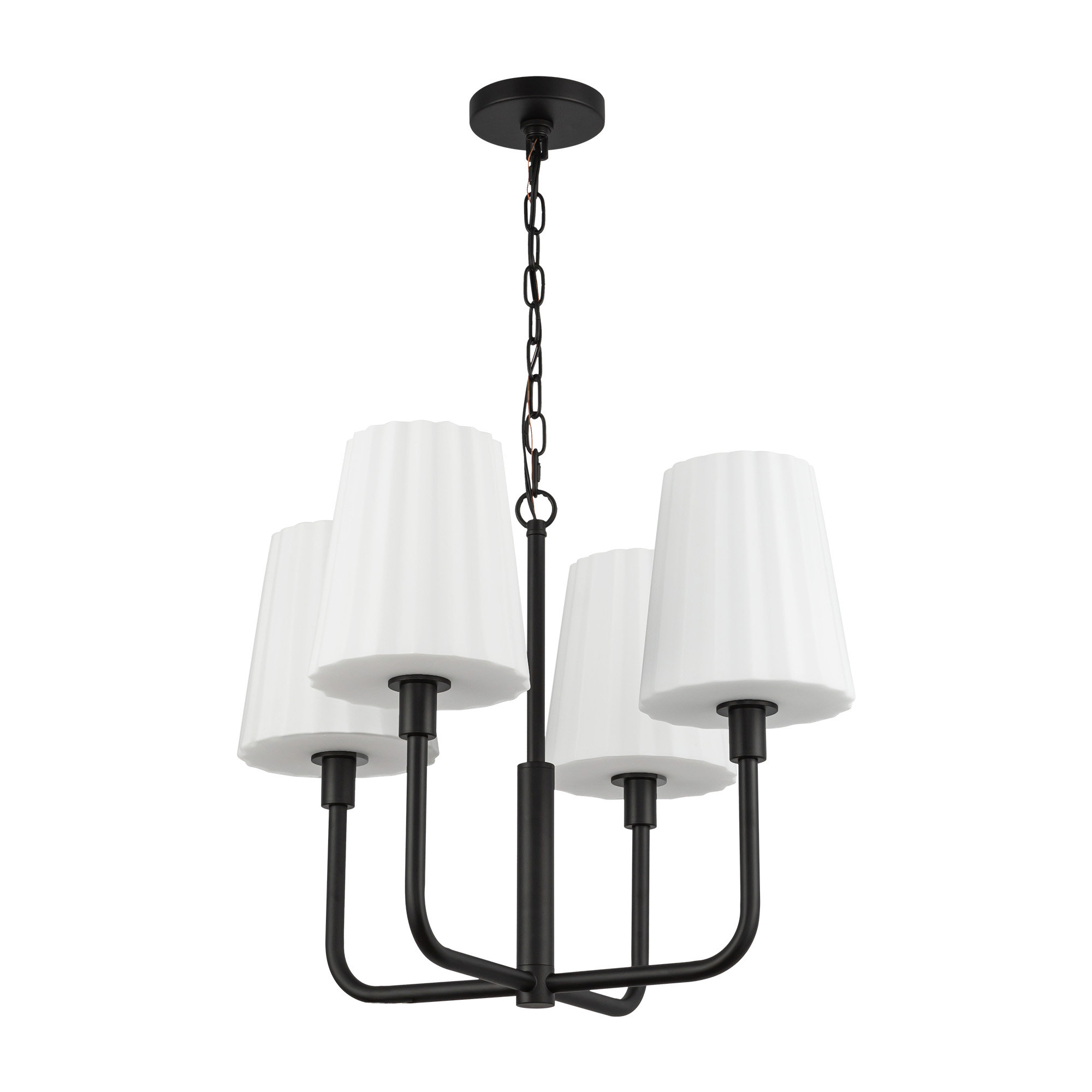 Tindra 4 - Light Metal Dimmable Chandelier, Matte Black