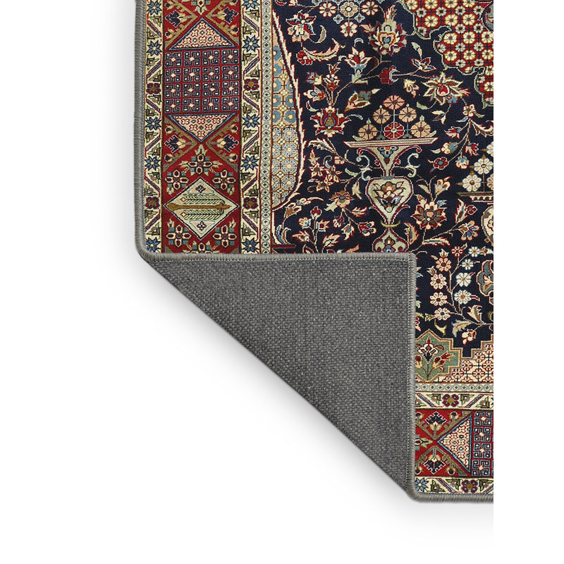 Tapis bleu/rouge/mauve Tamez, Rectangle 7 pi x 9 pi