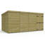 Total Sheds 16ft x 8ft Pent Garden Shed - Double Door - No Windows - Pressure Treated Timber - UK Manufactured