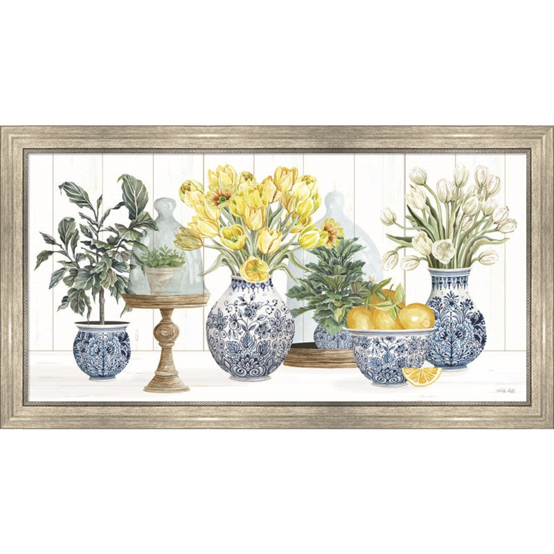 «Chinoiserie Lemon Set» par Cindy Jacobs, art mural encadré