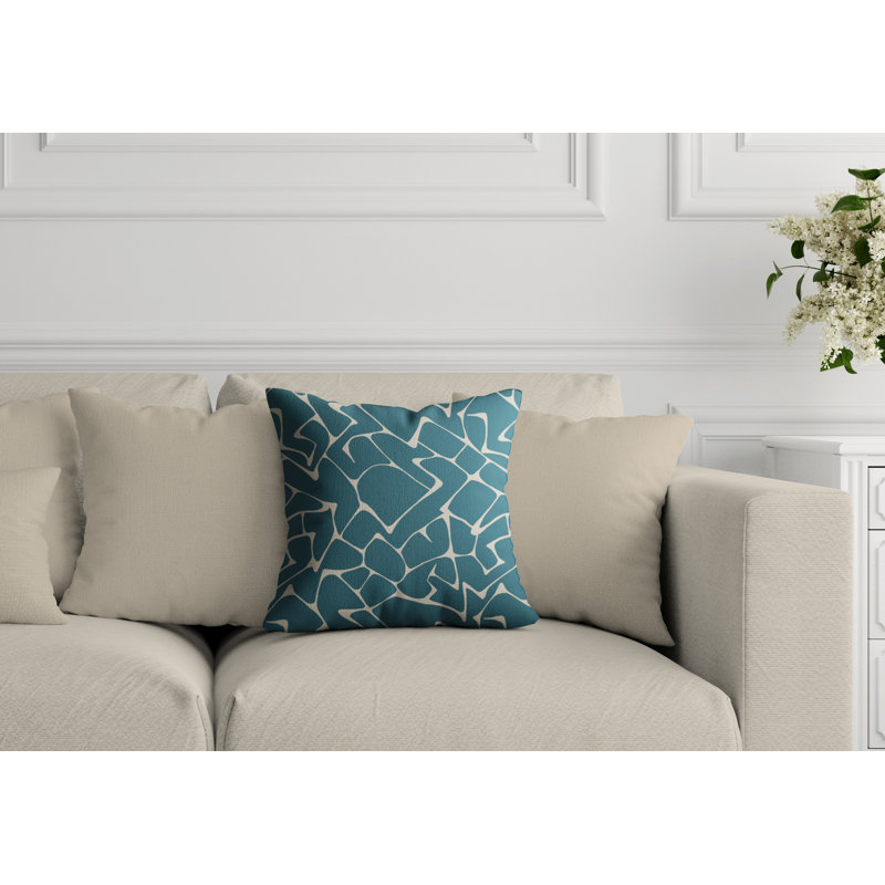 Housse de coussin d'extérieur Huxley, L 15 po x H 15 po, Turquoise