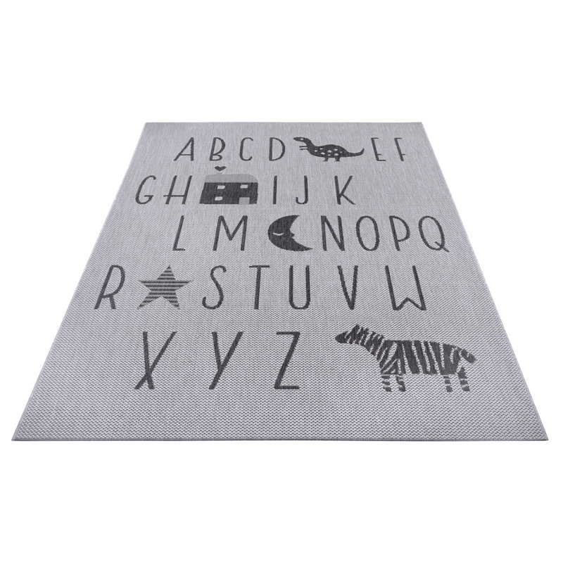 Alvaro Flatweave Grey Rug, Rectangle 120 x 170cm
