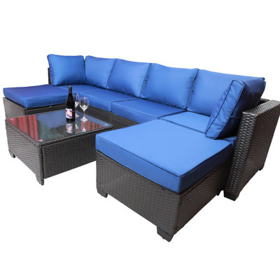 Extérieur: 7 personnes avec canapé modulaire imperméable et moelleux: -Distributif