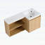 Meuble-lavabo d'angle flottant avec lavabo