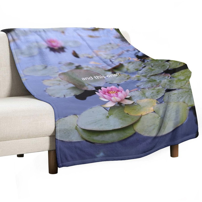 Plaid en flanelle de luxe Water Lily Floa, couverture douce, chaude et moelleuse pour salon, canapé, lit et décoration intérieure