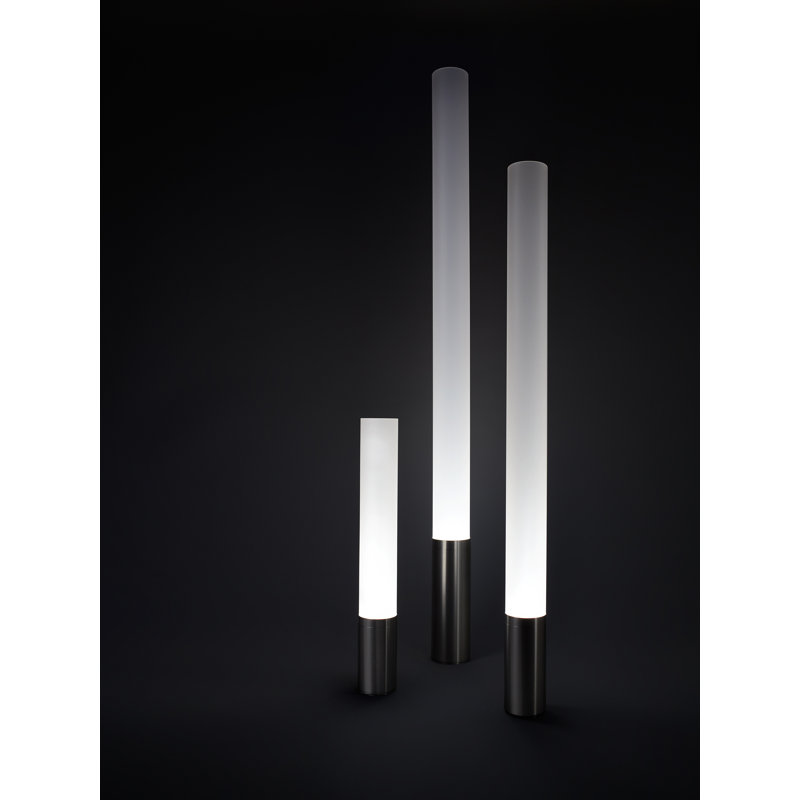 Elise Column Floor Lamp, 32" H x 4.5" W x 4.5" D, Marble White