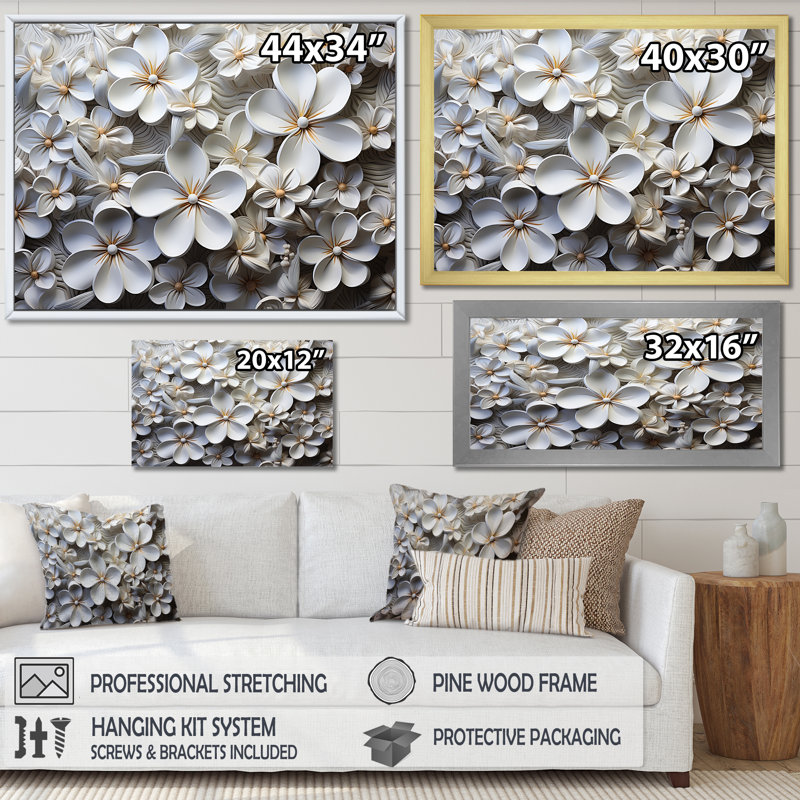 «Fragrant Plumeria Serenade II», reproduction sur toile, Toile tendue, H 34 po x l 44 po