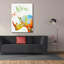 Toile épique Graffiti «Colorful Safari Animals B» par Jean Plout, 40 po x 54 po