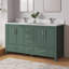 Ensemble de meuble-lavabo simple 60 po Aura avec plateau et dosseret en granit blanc à surface solide Aura-2014650747-2014650746