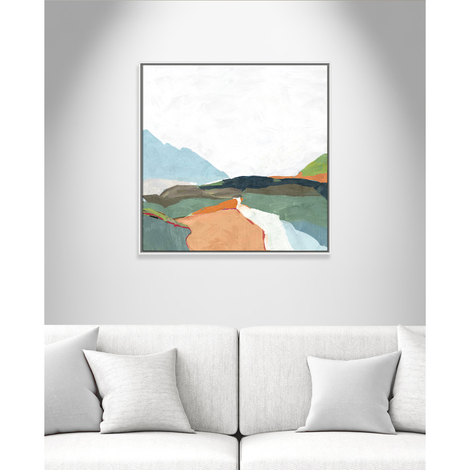 Addy "April Morning" Painting, 25.5" H x 25.5" W, White