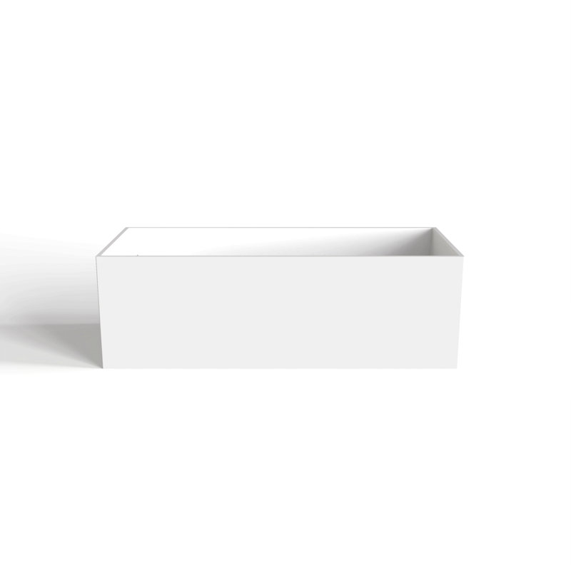 66.9" Freestanding Solid Surface Soaking Bathtub For Bathroom
