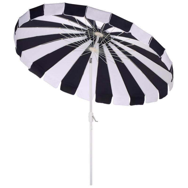 Parasol à manivelle 9 pi Buti, Rayures bleu marine