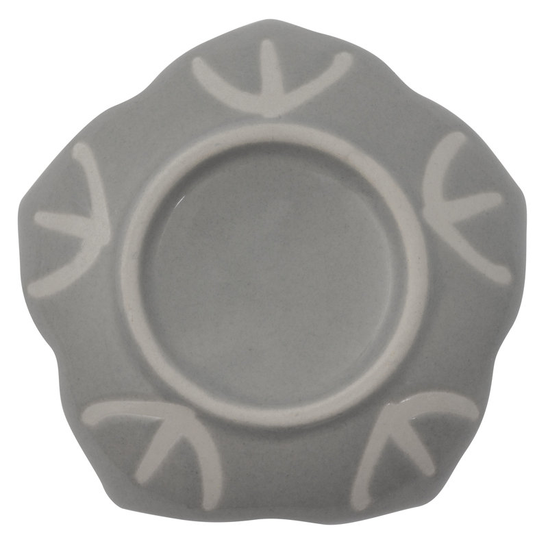 Medium Flower Shaped Trinket Tray Gray