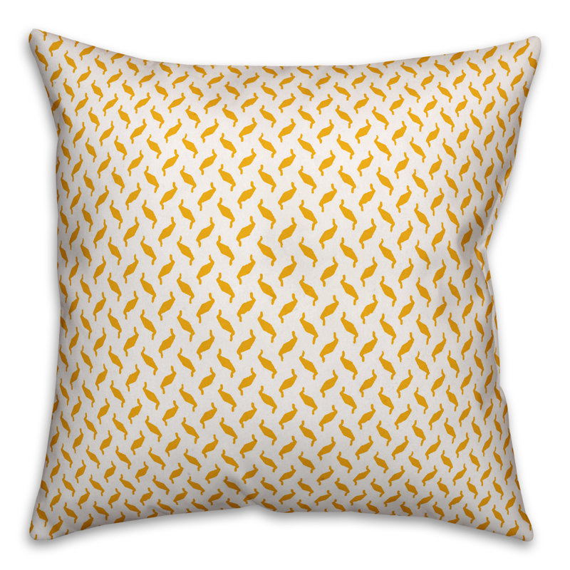 Housse de coussin Zig Zag, 18 po x 18 po, Or