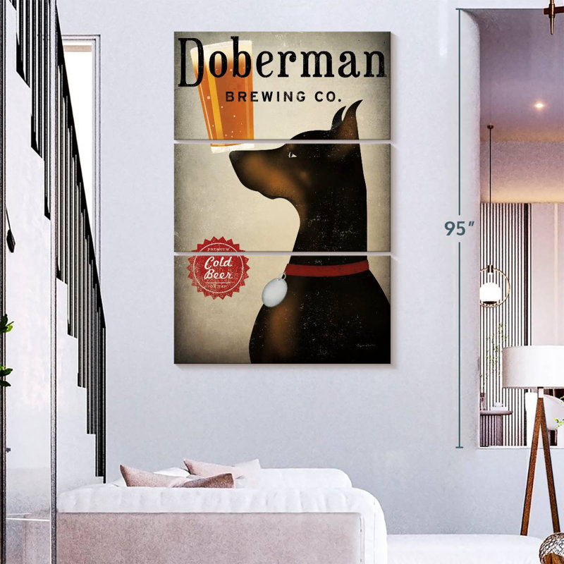 Brampt Doberman Brewing Company, H 74 po x l 48 po