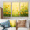 Lueur dorée d'un champ de tournesols - ensemble d'art mural tournesols