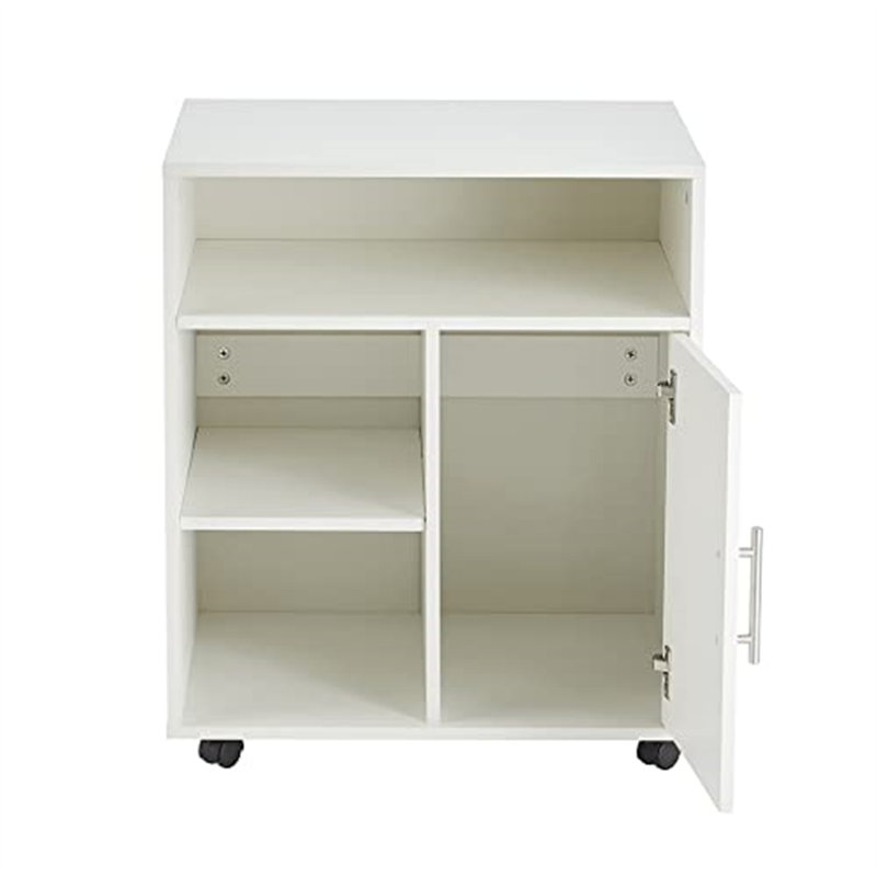 Kynsleigh 73cm H x 61cm W 1 Printer Stand with Wheels, White