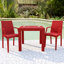 Fauteuil de patio empilable sans assemblage Mace - Chaise de salle à manger moderne en tissu toutes saisons imperméable et robuste-30181372-124128377