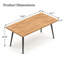 Table de salle à manger Bretta 70,8 po (180 cm) pour 6 personnes, grande table rectangulaire avec pieds robustes, mobilier de salle à manger de style industriel, grise-1824151954
