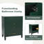 Meuble-lavabo de salle de bain rétro 30 po avec lavabo, espace de rangement multifonctionnel, tablette de porte, porte à fermeture en douceur,-107661874