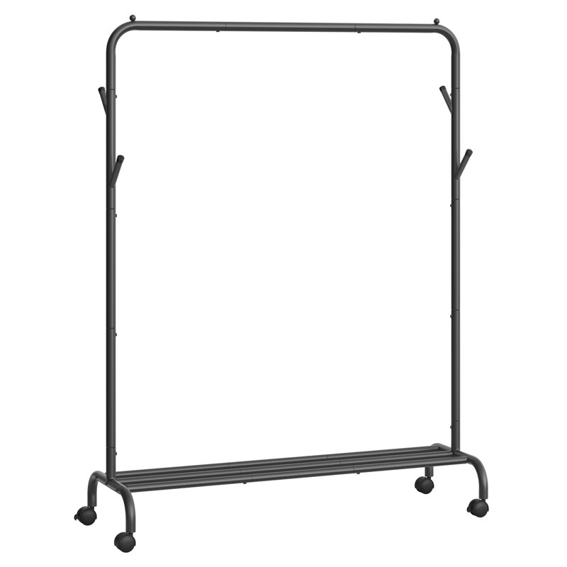 Guitain 104cm Rolling Clothing Rack, Black