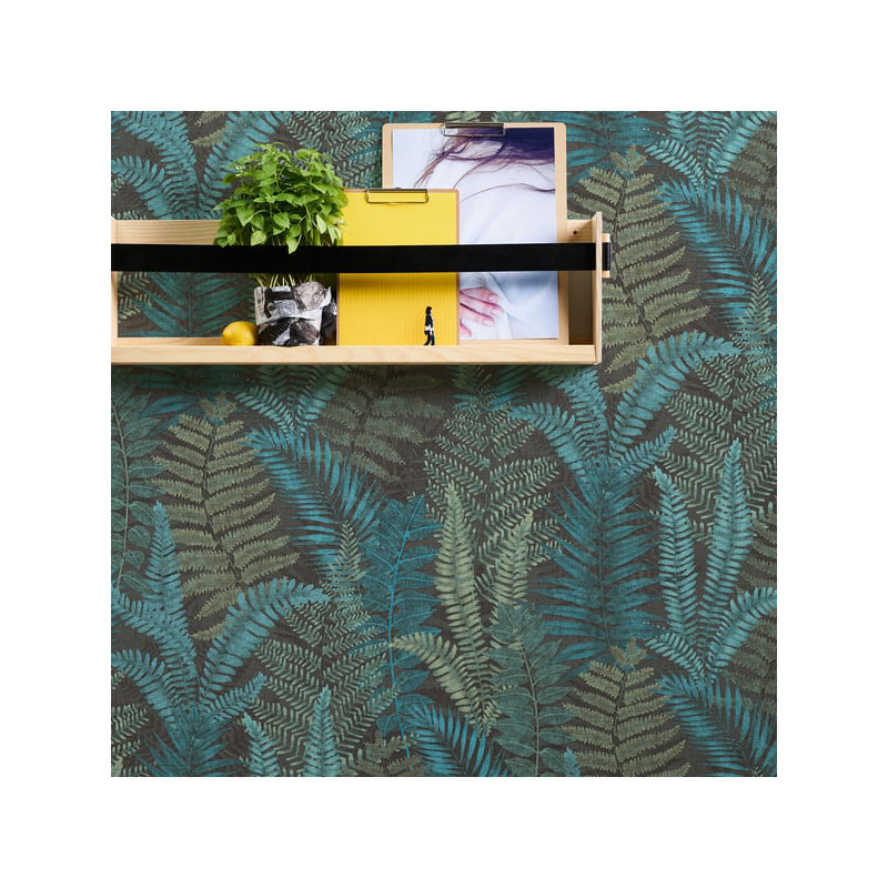 Galerie Flourish Green Tree Leaf Wallpaper FL61119, Blue