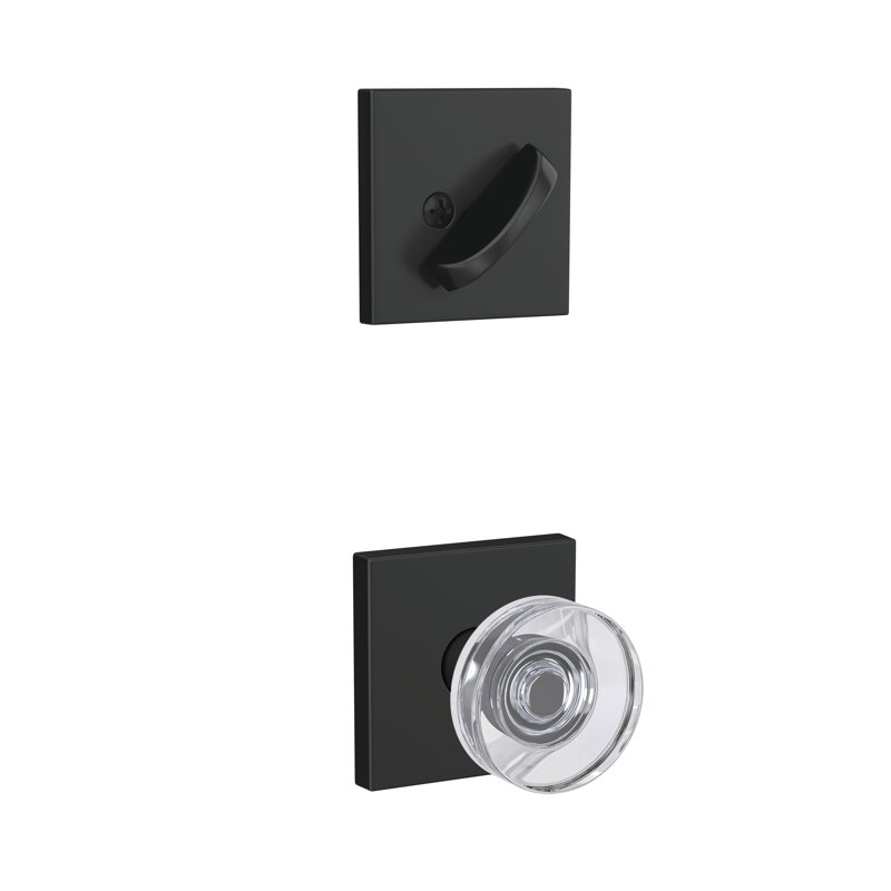 Dawes Exterior Knob Set (Interior Portion Sold Separately), Matte Black