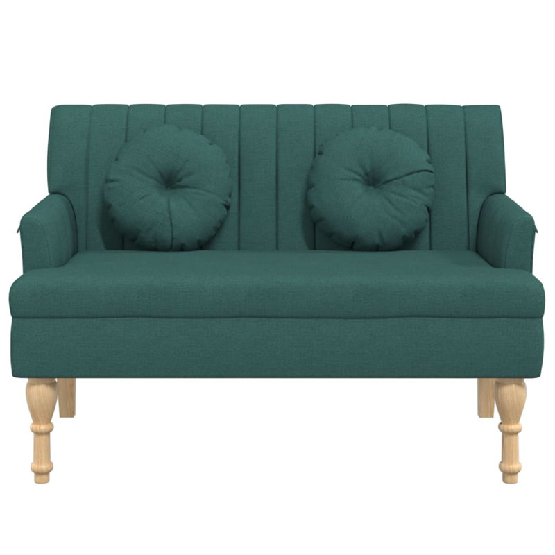 Briden 44” W Small Loveseat, Fabric Sofa, Modern 2 Seater Couch for Living Room, Dark Green
