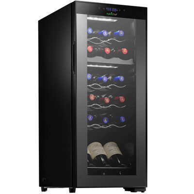 NutriChef Dual Zone 19.3'' Freestanding 18 Bottle Wine Refrigerator
