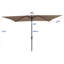 Parasol d'extérieur à DEL solaire 10X6,5Ft - Eau, fondu avec 26 lumières, manivelle et inclinaison à bouton-poussoir pour patio de jardin éclairé 10 pi x 6,5 pi, poteau en acier thermolaqué-131379678
